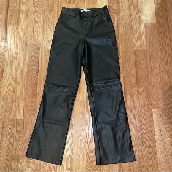 Zara Leather Pants - Picture 1 of 5